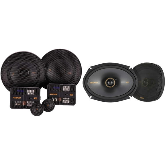 Kicker 51KSS504 KS-Series 5.25" Component system with 1" tweeters w/ 51KSC6904 6x9" 2 Way Coaxial Bundle