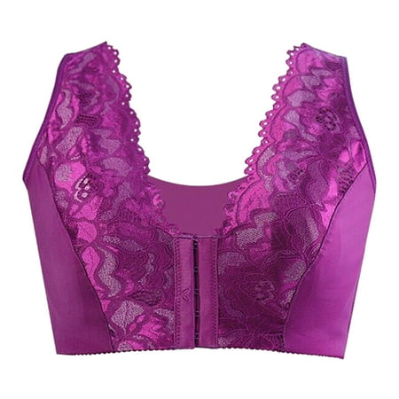 

Aayomet Womens Sports Bras Women Padded Bralettes Sports Bras For Pack V Neck Bando Bra For Women Girls Top Vest Purple Small