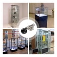 thumbnail image 4 of 2Set Stainless Steel Cabinet Glass Door Hinge 201 Display 201 Buffer Door Damping Cup Glass Door Damping Buffer Hinge with Door Door Hutch Shutter Hinges, 4 of 7
