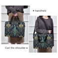 thumbnail image 6 of FORMRS 16" Laptop Bag Carrying Sleeve Case with Handle Travel Shoulder Briefcase, Navy Blue Peacock Pattern, 6 of 8