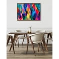 thumbnail image 7 of Kate and Laurel Sylvie EV Brushstroke 128 Framed Canvas Wall Art by Jessi Raulet of Ettavee, 31.5x41.5 Gold, Modern Abstract Colorful Fun Art for Wall, 7 of 7