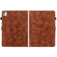 thumbnail image 7 of XYX for iPad Pro 11 2024 Release A2837 11-inch Case, PU Leather Slim Folio with Multi-Angle Stand - Brown Lily Flower, 7 of 7