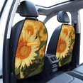 thumbnail image 3 of Xecao Golden Sunflower In Field Pattern Car Seat Back Protector 2 Pack Large Capacity Pocket, Kick Mats Back Seat Protector, 3 of 8