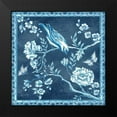 thumbnail image 2 of Tre Sorelle Studios 12x12 Black Modern Framed Museum Art Print Titled - Chinoiserie Tile blue I, 2 of 5