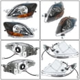 thumbnail image 2 of EPOTOOR For 2007-2011 Toyota Yaris Headlight Left Right Pair Set Headlamp Black Housing, 2 of 7