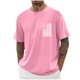 thumbnail image 1 of Tops para hombre, blusas y camisas de cuello redondo y manga corta para hombre, blusas casuales de cuello redondo con estampado de moda para hombre, blusas de cuello redondo y manga corta, camisas par, 1 of 5