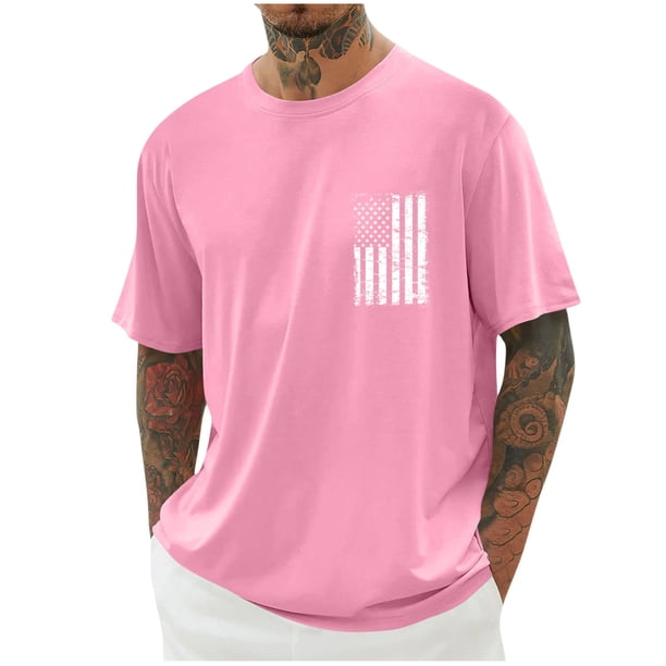 Tops para hombre, blusas y camisas de cuello redondo y manga corta para hombre, blusas casuales de cuello redondo con estampado de moda para hombre, blusas de cuello redondo y manga corta, camisas par