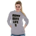 thumbnail image 3 of US Army Wife Life Military Spouse Women's Long Sleeve T Shirt Brisco Brands M, 3 of 6