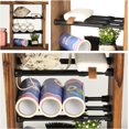 thumbnail image 2 of czcpp-4 Pcs Tension Rod, Short Tension Rod, No Drilling Small Tension Rods for Closet, Rustproof Spring Rod, Mini Thin Tension Rods for Cabinets, Cupboard, Wardrobe Bars, Bookcase (Black, 7-11 inch), 2 of 4