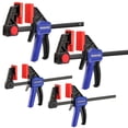 thumbnail image 1 of Pinzas de barra WORKPRO Mini para carpintería, 4 piezas, 150 libras, 1 of 9