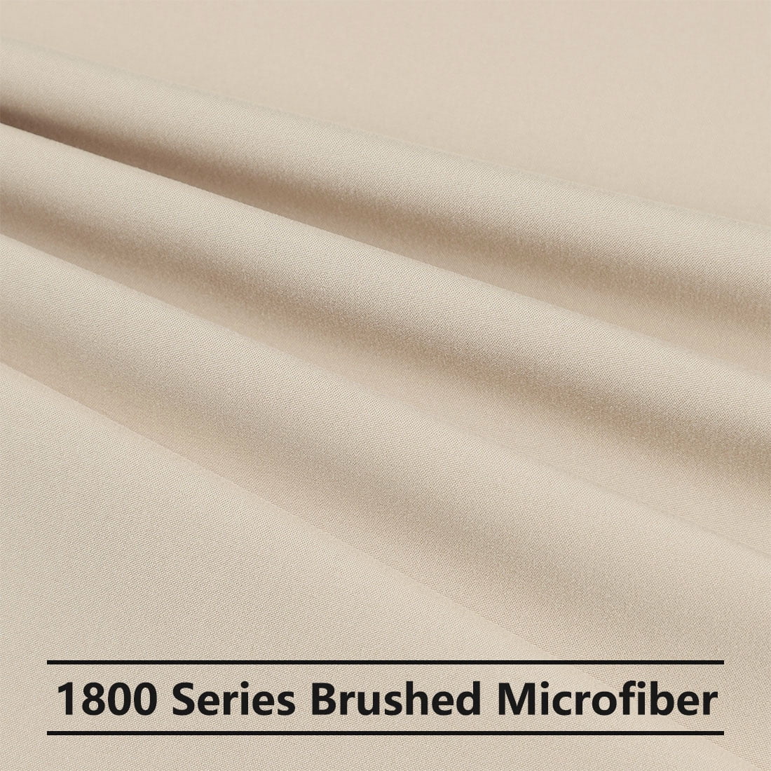 Unique Bargains 2-Piece 1800D Microfiber Solid Pillowcases, Standard, Khaki