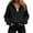 Black, variant on Nowekniz Womens Oversized Half Zip Fleece Hoodie, Long Sleeve Cropped Quarter Zip Pullover Sweatshirt, Warm Fall Winter Casual & Gym Training Hooded Top