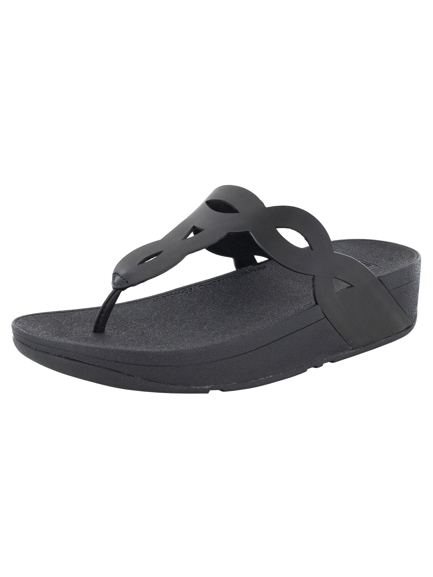 Fitflop Womens Eva Interlace Toe Thong Slide Sandal Shoes, All Black ...