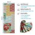 thumbnail image 2 of Pioneer Flower Floral Print Pattern Hot Yoga Mat Towel Non Slip for Hot Yoga - Quick-Drying Yoga Mat Cover with 4 Corner Pockets with Travel Bag - Hot Yoga Towel Non Slip 70"x26", 2 of 6