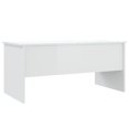 thumbnail image 3 of vidaXL Coffee Table High Gloss White 102x50.5x46.5 cm Engineered Wood, 3 of 5
