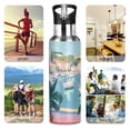 thumbnail image 7 of Yayeee 20oz Insulated Water Bottle Double Wall Stainless Steel with Flip Straw Lid, Sea Boat, 7 of 7