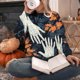 thumbnail image 3 of Ailaofu Halloween Womens Sweatshirt Cute Round Neck Sweatshirts Print Long Sleeve Fall Outfits Pullover, 3 of 3