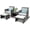 White, variant on JOIVI 6 Piece Patio Furniture Conversation Set, with Ottoman, Outdoor Grey Wicker Chair and Table Set, Light Grey