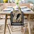thumbnail image 2 of Halloween Table Runner, Crow Bat Black Plaid Rustic Table Runner for Holiday Birthday Party Kitchen Dining Table Home Decor,, 2 of 8