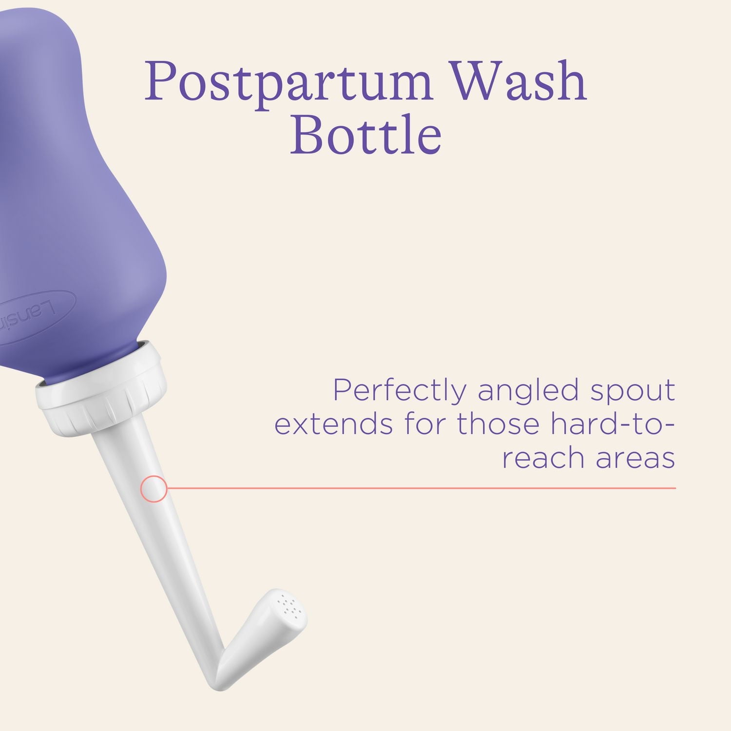 Lansinoh Upside Down Peri Bottle for Postpartum Care and Gentle Cleansing, 12.2 Ounces Wash Bottle for Postpartum Care, Postpartum cleansing bottle