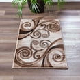 thumbnail image 4 of MDA Home Orelsi Brown/Cream Contemporary Polypropylene Area Rug - 2'1" x 3'3", 4 of 4