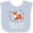 thumbnail image 3 of Inktastic Oma and Opa Love Me Girls Cute Fox Girls Baby Bib, 3 of 4