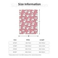 thumbnail image 2 of Halloween Blanket Throw Blanket for Couch Sofa and Bed, pink-background-halloween-ghost Halloween Plush Throw Blanket, Halloween Decor Fuzzy Cuteness Comfy Flannel Blanket, 2 of 7