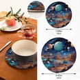 thumbnail image 3 of GZHJMY Planets and Stars Trivets Pot Holders Set of 2 Decoration Potholders Pure Cotton Thread Weave Trivets, Coasters, Placemats, Spoon Rest for Cooking for Kitchen Pans Bowl Teapot, 3 of 7
