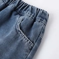 thumbnail image 5 of Weebloom Toddler Boys Baggy Denim Shorts Cargo Wide Leg Solid Color Classic Casual Shorts Lightweight Comfortable Jean Shorts 7-8 Years, 5 of 9