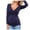 Navy, variant on Utoimkio Women's Maternity Tops Pregnancy Shirts Casual Long Sleeve V Neck Pregnancy Blouse