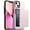 Pink, variant on JETech Wallet Case for iPhone 13 6.1-Inch with Card Holder, Dual Layer Shockproof Protective Phone Cover, Sliding Hidden Slot (Black)