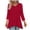 Red, variant on zbxnLI Women's 3/4 Length Sleeve Shirt Fall V Neck Loose Tunic Tops Casual Dressy Blouses for Women
