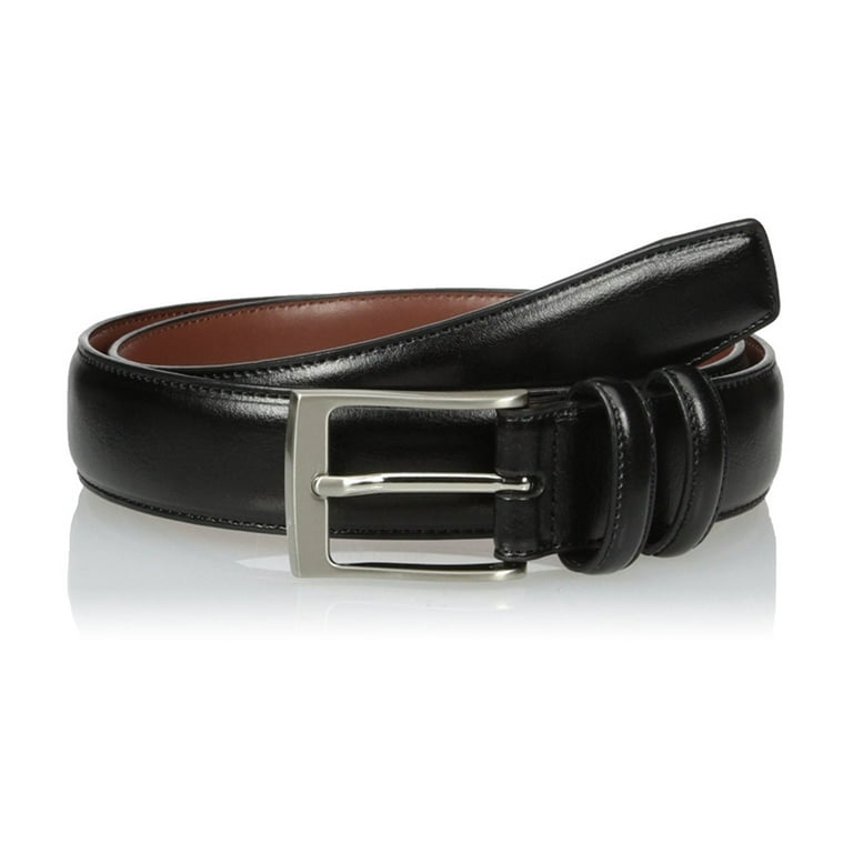 Perry Ellis Mens Leather Belt Black 44