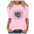 thumbnail image 2 of Blusas Informales Fiudx con Cuello Redondo y Manga Corta Estampadas para Mujer a la moda, 2 of 4
