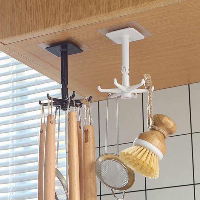 Gadgets de Cocina Ganfancp 2Pc Gancho de Pared Perchero Giratorio 360