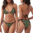 thumbnail image 3 of Fotbe Cute Hedgehogs Cactus Blue Traje de Baño para Mujer de Dos Piezas – Bikini Sexy de Tirantes Tipo Halter con Diseño Triangular, 3 of 6