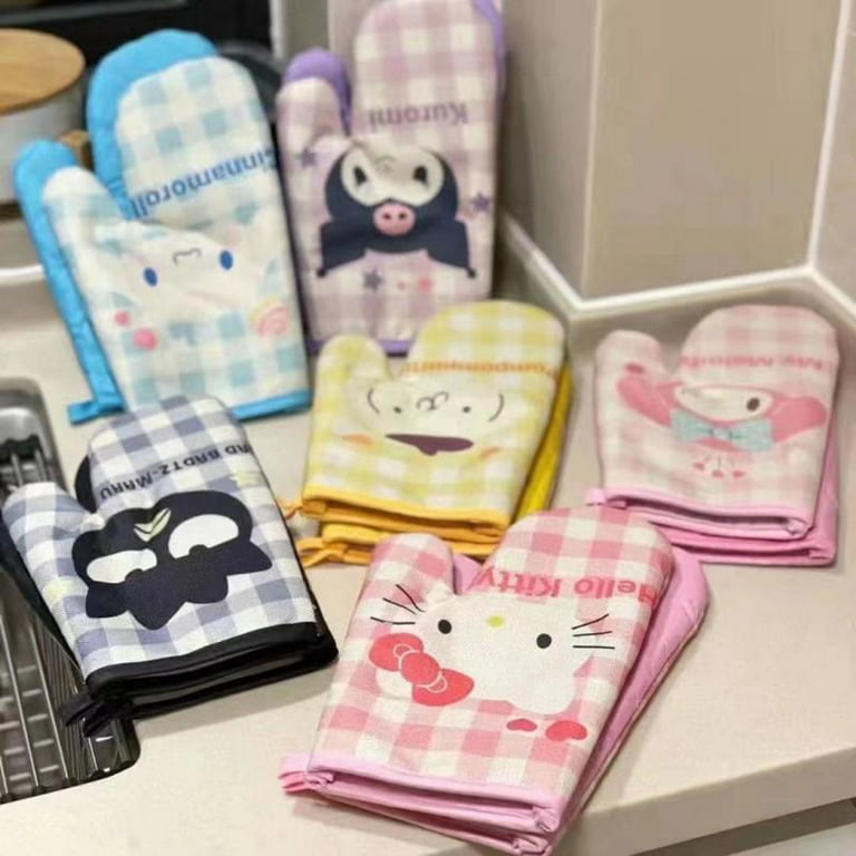 Cute Cinnamoroll Oven Mitts 1 Pair Cooking Gloves for Cooking Baking  Grilling