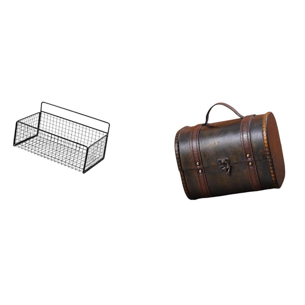 Cesta de almacenamiento colgante,Cesta de almacenamiento para gabinete organizador de pared colgante,Estantes de pared con decoración de granja,Estuche organizador de joyas,Organizador de