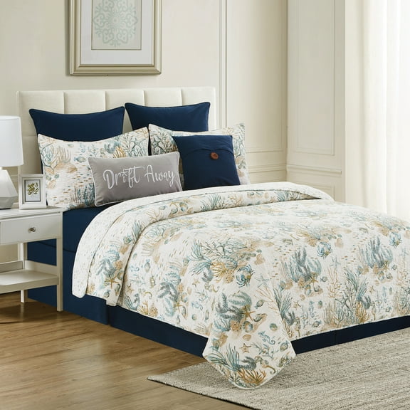 Cerulean Shores Twin Quilt Set