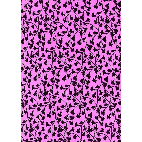 Ahgly Company Indoor Rectangle Oriental Pink Industrial Area Rugs, 8' x 10'