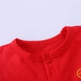 thumbnail image 4 of PINQI Baby Birthday Outfit Toddler Girls Boys Calendar Chinese New Year Button Tang Suit Red Short Sleeve Romper Jumpsuit for 0-18 Months(Red-A,9-12 Months), 4 of 7