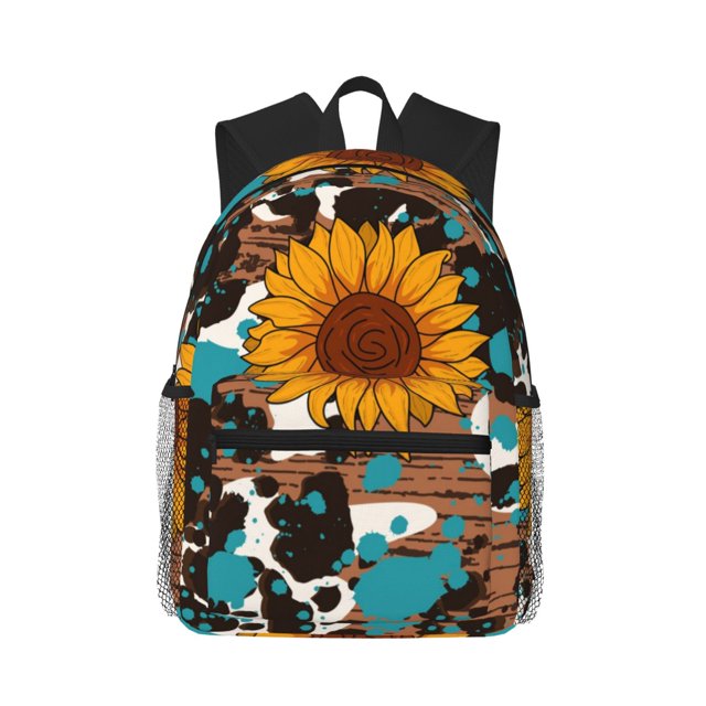 Fotbe Vintage Sunflowes Mochila Ligera Casual para Laptop para Hombres y Mujeres, Mochila Impermeable de Uso Diario, Mochila para Universidad
