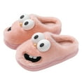 thumbnail image 3 of YLYL Women Men House Slippers Smile Face Fuzzy Fluffy Warm Soft Plush Anti-Slip Rubber Sole Slippers, 3 of 5