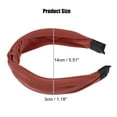 thumbnail image 2 of Unique Bargains Satin Knot Headband Hairband for Women Brick Red 1.2 Inch Wide 1 Pcs, 2 of 7