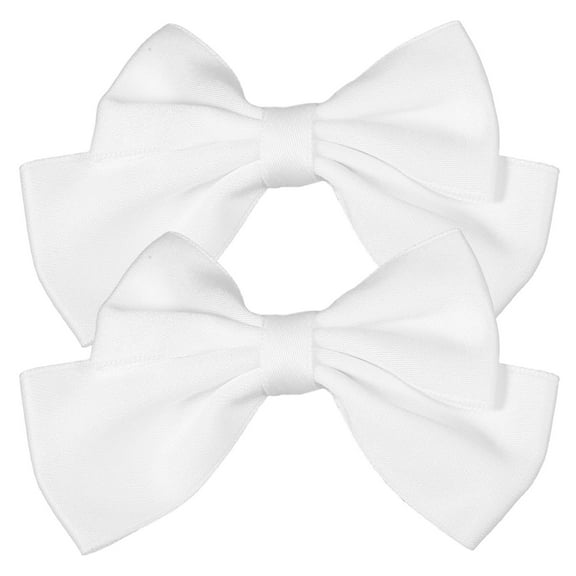 TEHAUX Wedding Shoe Clip White Bow For Women 2Pack 3.15X2.36X0.39In