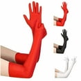 thumbnail image 4 of Xfvqtps Red Gloves Long Santa Gloves Stretchy Full Finger Gloves for Women Girls Holiday Accessories Red, 4 of 4