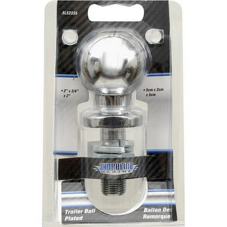 Shoreline Marine Chrome Plated Trailer Ball, 2 in
