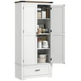 thumbnail image 1 of HOMCOM 69" Tall Kitchen Storage Cabinet with Adjustable Shelves, White, 1 of 10
