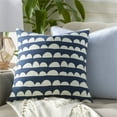 thumbnail image 4 of Lachen Woven Modern Pillow Cover in Dark Blue, Cream, 4 of 4