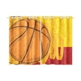 thumbnail image 3 of MKHERT Colorful Basketball Window Curtains Kitchen Curtain Room Bedroom Drapes Curtains 26x39 inch, 2 Piece, 3 of 3